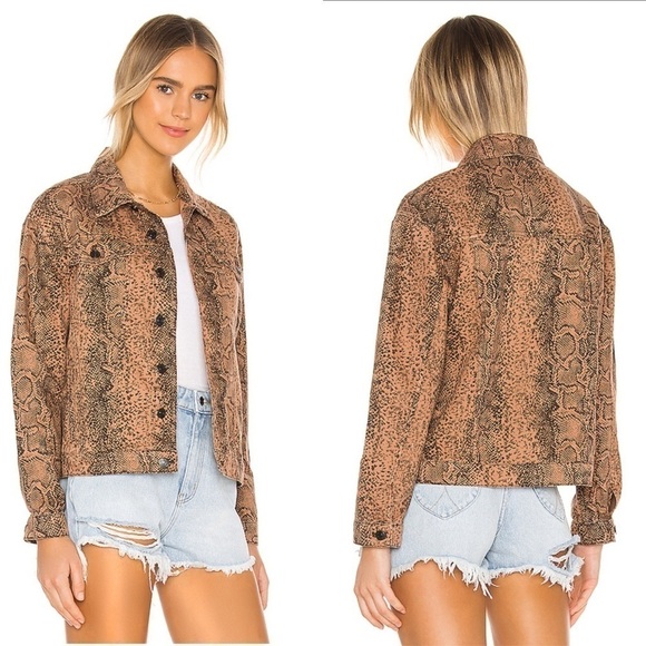 Free People Snake Trucker Jacket XS - Picture 1 of 5